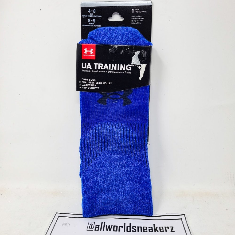 Under Armour Training Socks Blue Athletic Football 1329331-400 Soccer Futbol S - Picture 2 of 11